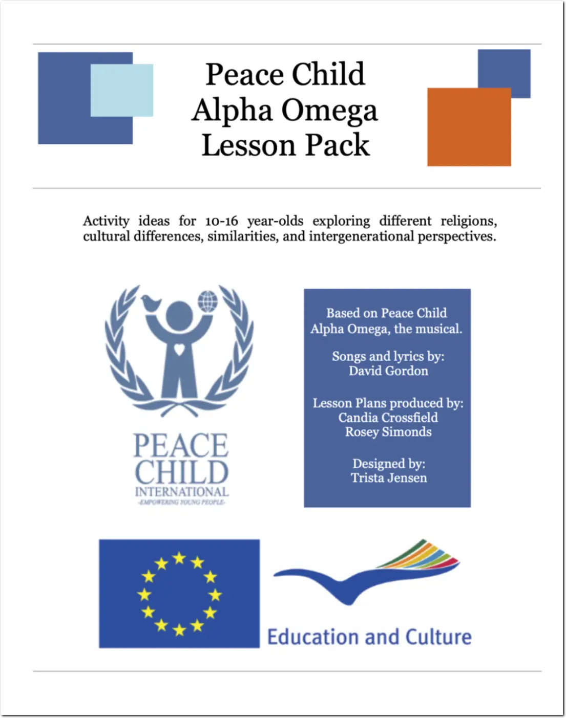 Peace Child Alpha Omega Lessson Pack