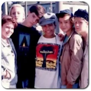 Katie Christie (centre) in 1988